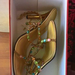Brand: J. Renee | Size: 8 | Color: Gold with Colored Rocks